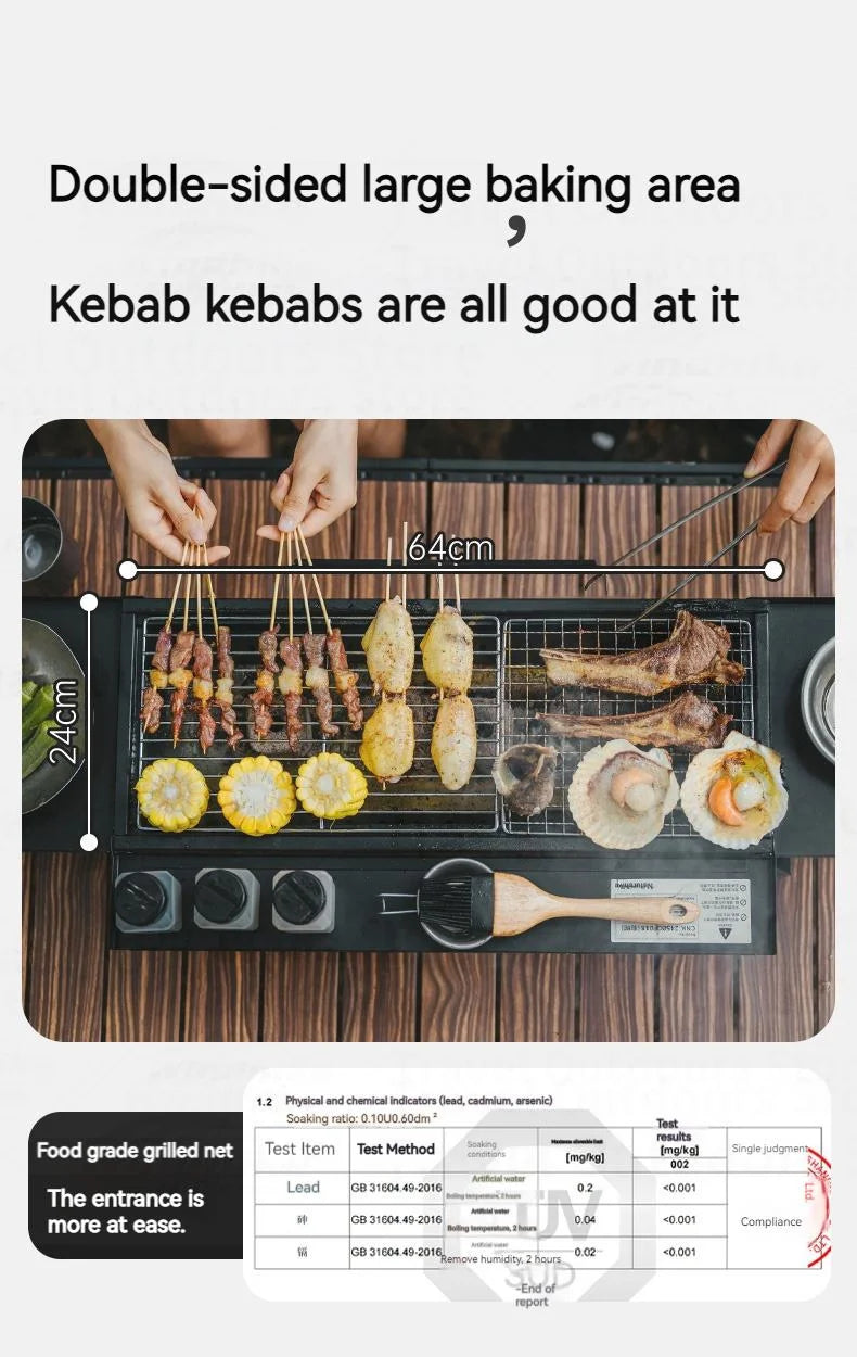 Naturehike Folding Desktop Grill Outdoor Portable Lightweight Barbecue BBQ Stove Burner Charcoal Grill Easy To Disassemble And Wash Camping Hiking