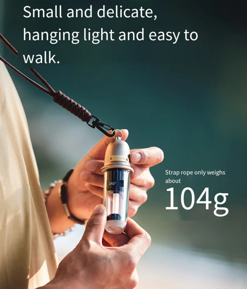 Naturehike 2-in-1 Atmosphere Light Portable Ultralight Ambient Lighting Lamps Light Outdoor Equipment Waterproof IPX4 Usage UP To 3-8H Type-C Charge Camping Hiking Picnic Travel Original Nature Hike