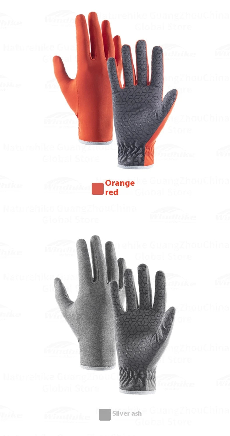 Naturehike Non-Slip Gloves Portable Unisex Outdoor Sunscreen Thin Touch Screen Breathable Gloves For Running Sports Hiking Mountaineering