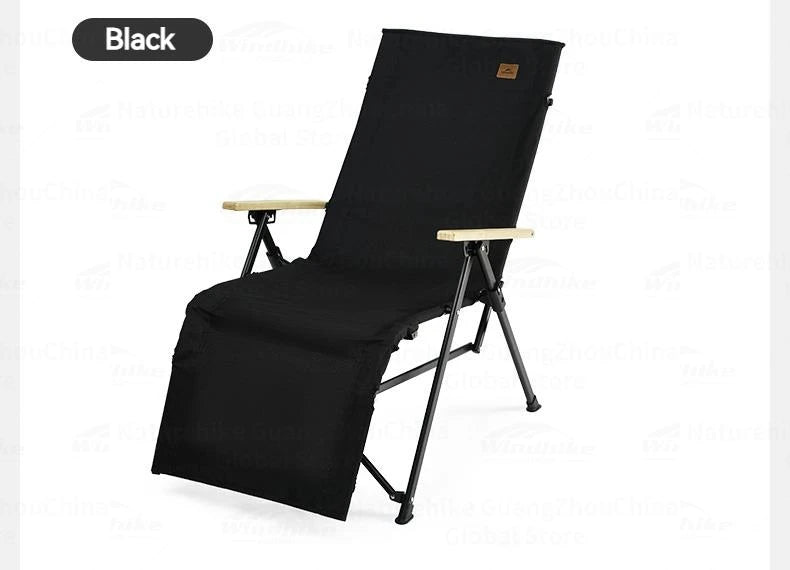 Naturehike NIGHTFALL Folding Recliner Chair Adjustable Backrest Portable Leisure Lounger Camping Outdoor Hiking Fishing Beach Travel Armchair Footrest Heavy Duty Original Nature Hike