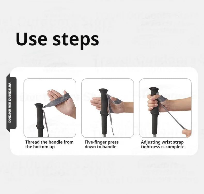 Naturehike Light Wind Pro Trekking Pole Portable Ultralight 4-Section Folding Telescopic Walking Stick 7075 Aluminum Alloy Hiking Mountaineering Staff