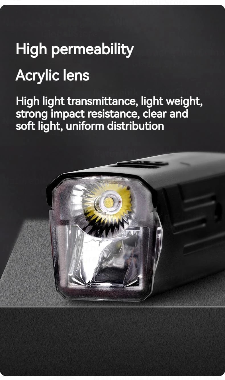 BLACKDOG Outdoor Bike Headlight Strong Night Light Riding Flashlight Induction Sensor Mountain Light USB Rechargeable Waterproof Riding Lamp