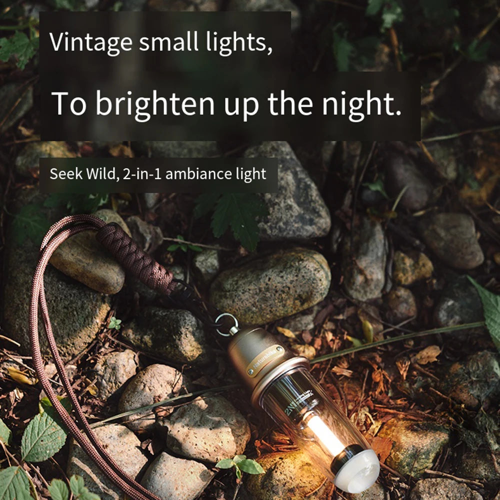 Naturehike 2-in-1 Atmosphere Light Portable Ultralight Ambient Lighting Lamps Light Outdoor Equipment Waterproof IPX4 Usage UP To 3-8H Type-C Charge Camping Hiking Picnic Travel Original Nature Hike