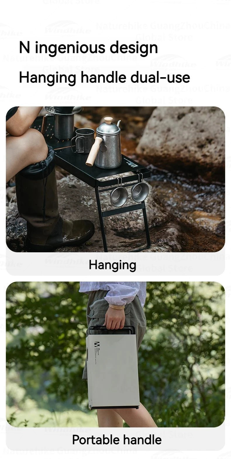 Naturehike Folding Barbecue Table Grill Box Portable Lightweight Multifunctional Foldable Black White BBQ Grill Rack Stove Table Supply Camping