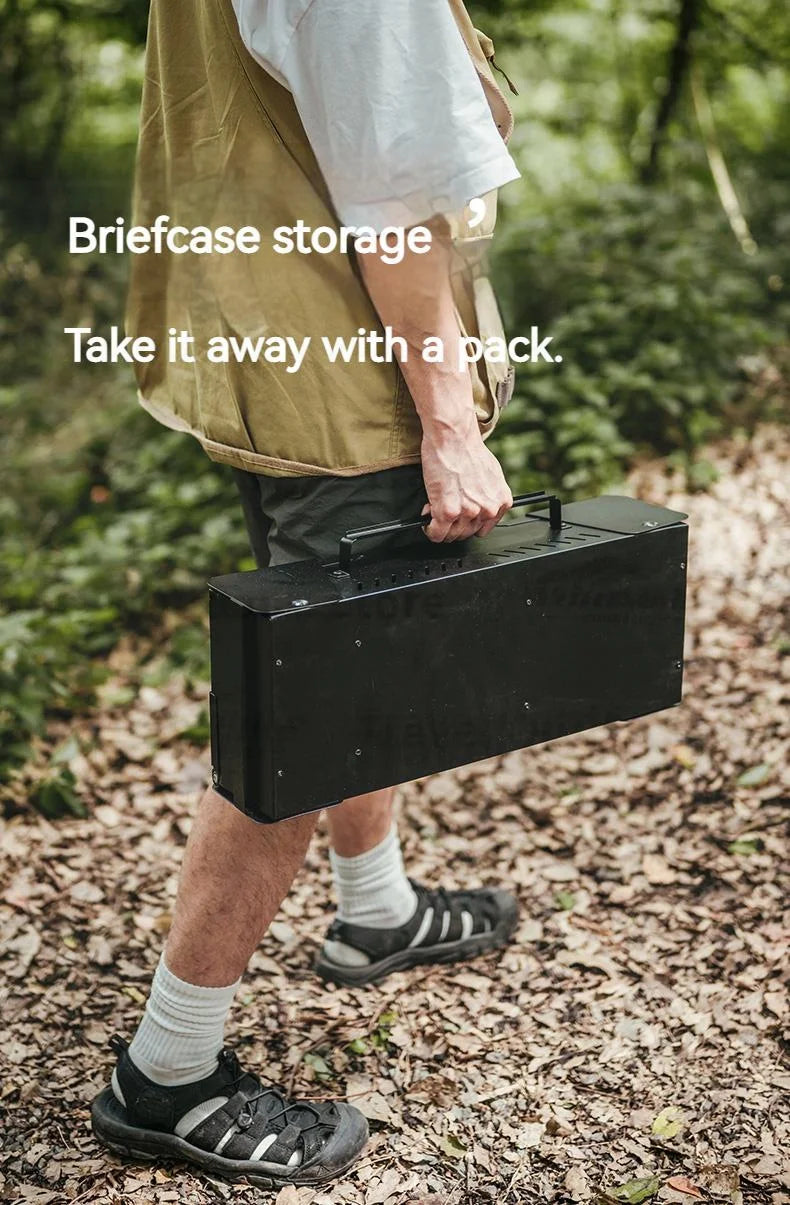 Naturehike Folding Desktop Grill Outdoor Portable Lightweight Barbecue BBQ Stove Burner Charcoal Grill Easy To Disassemble And Wash Camping Hiking