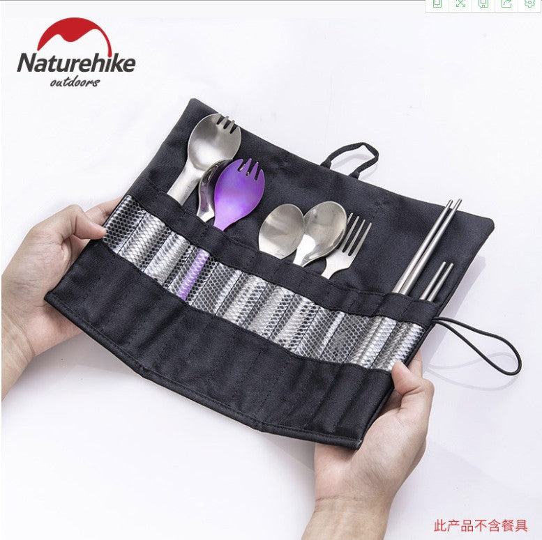 Naturehike Dinnerware Utensil Set Portable Ultralight Multifunctional Tableware Folding Fork Spoon Chopsticks Knife Spork Pure Titanium Outdoor