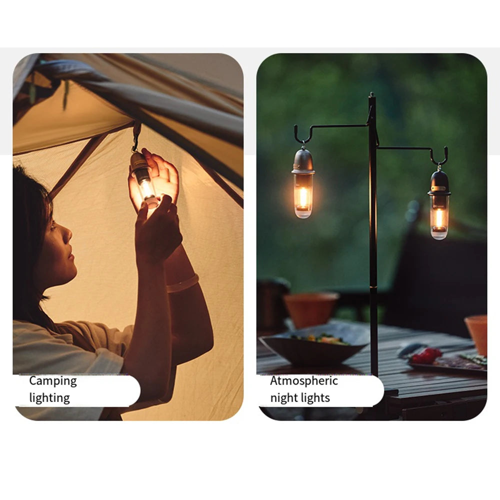 Naturehike 2-in-1 Atmosphere Light Portable Ultralight Ambient Lighting Lamps Light Outdoor Equipment Waterproof IPX4 Usage UP To 3-8H Type-C Charge Camping Hiking Picnic Travel Original Nature Hike