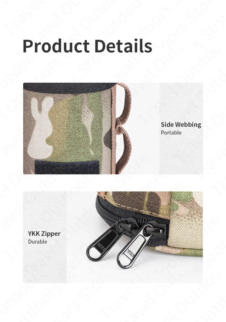 Naturehike Camouflage Air Tank Cover Ultralight Gas Butane Tank Protect Cover for 230g 250g 450g Tissue Box Outdoor Accessories Tool Camouflage Color