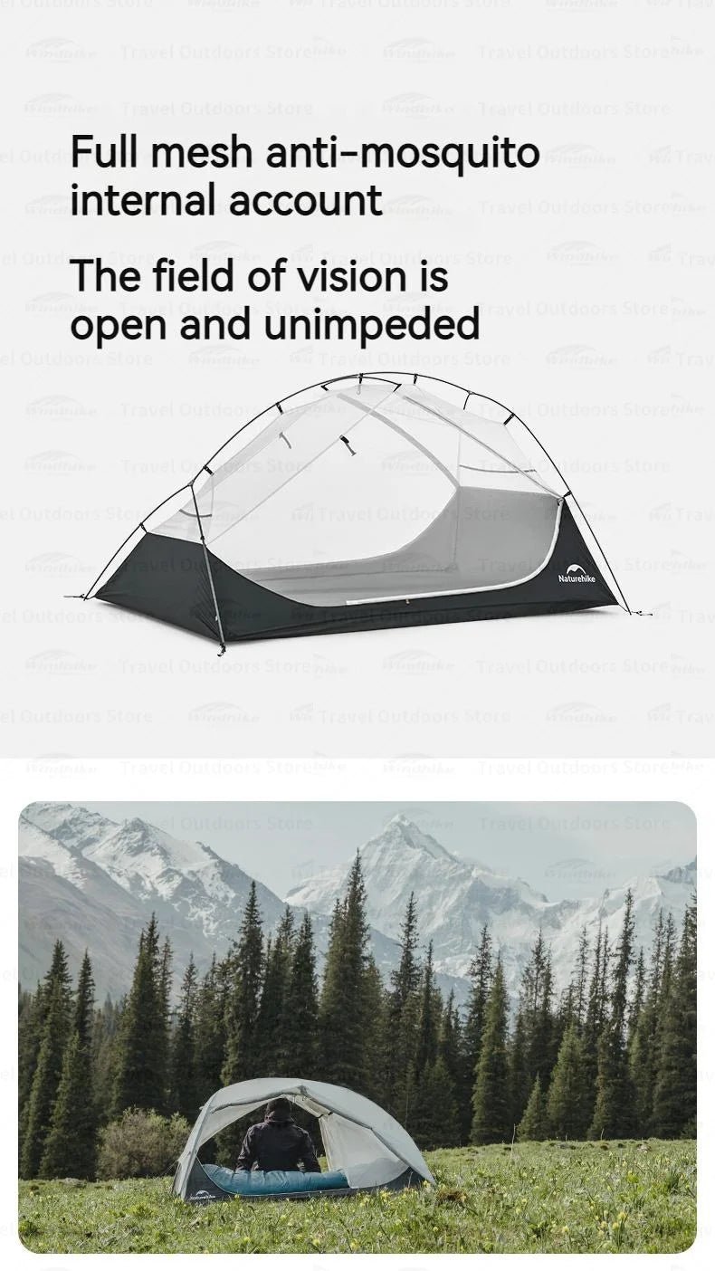 Naturehike Star River UL Ultralight Backpacking Hiking Tent Camping PRO 2 Person 2 Door Double Layer 15D Nylon Waterproof Three Seasons Canopy Awning