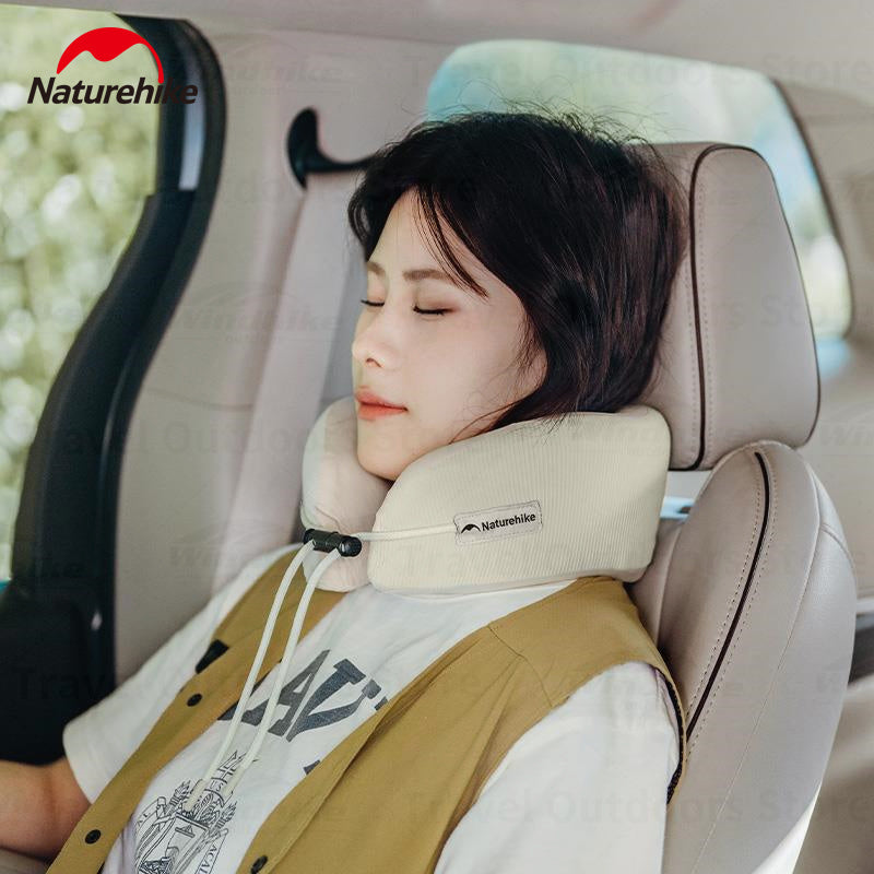 Naturehike Foldable U-Shaped Neck Pillow Portable Skin-Friendly Folding Breathable Memory Foam Cotton Sleeping Nap Airplane Supplies Travel Cushion
