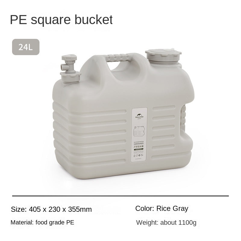 Naturehike Portable Water Bucket Outdoor PE Food Grade Plastic Liquid Bottle Container With Faucet Drinking Water Storage Tank Camping Hiking Beach Picnic Travel Heavy Duty Original Nature Hike
