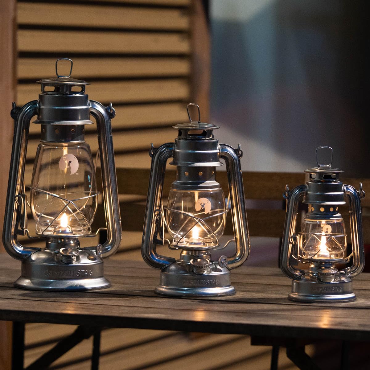 CAPTAIN STAG Oil Lantern Portable Lightweight Retro Aesthetic 3 Sizes Lighting Gas Vintage Atmosphere Ambient Lamp Light UK-0505 UK-0506 UK-0507 UK-0508