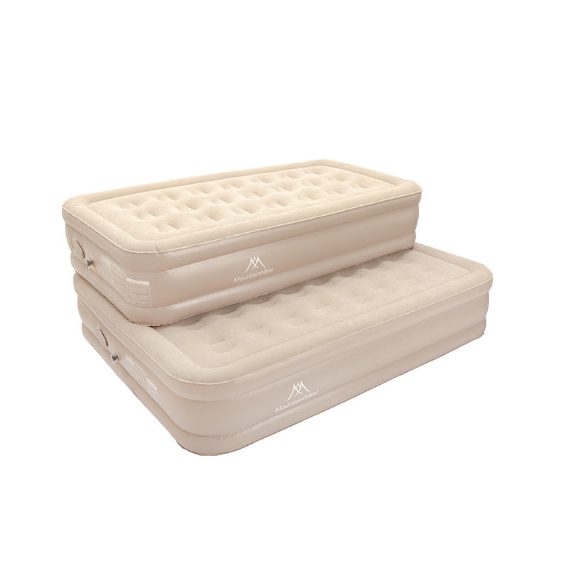 Mountainhiker Automatic Inflatable Mattress Portable High Air Bed Inflate USB C Charging Built-in Detachable Air Pump Queen King Size Black Beige Camping Mat Pad