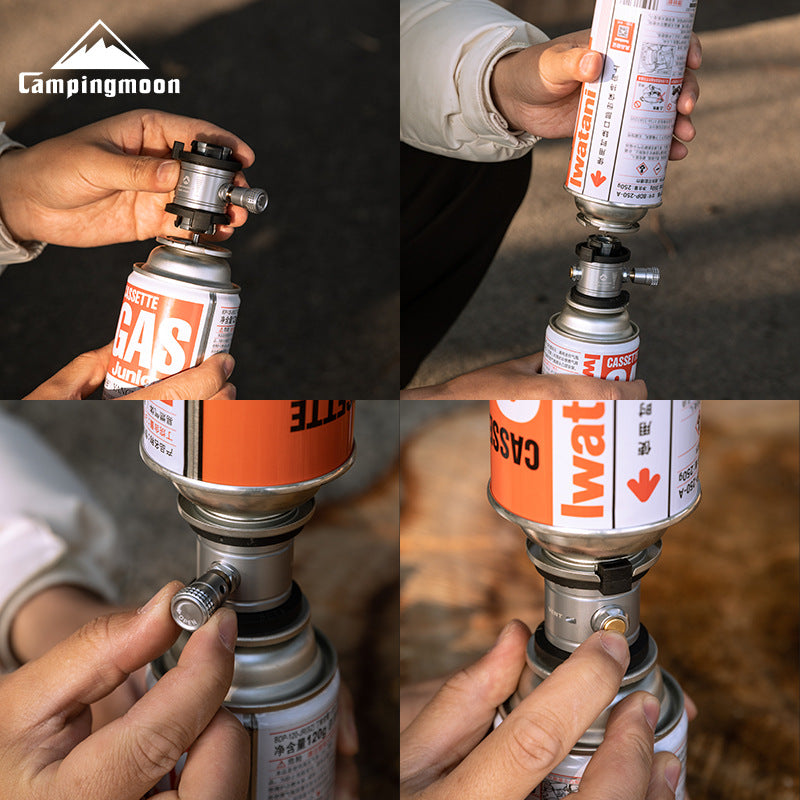 Campingmoon BKZ15-CB Butane Canister Tank Refilling Tool With Pressure Relief Valve Refill Gas Nozzle Standard Fuel Butane Camping Hiking Cooking