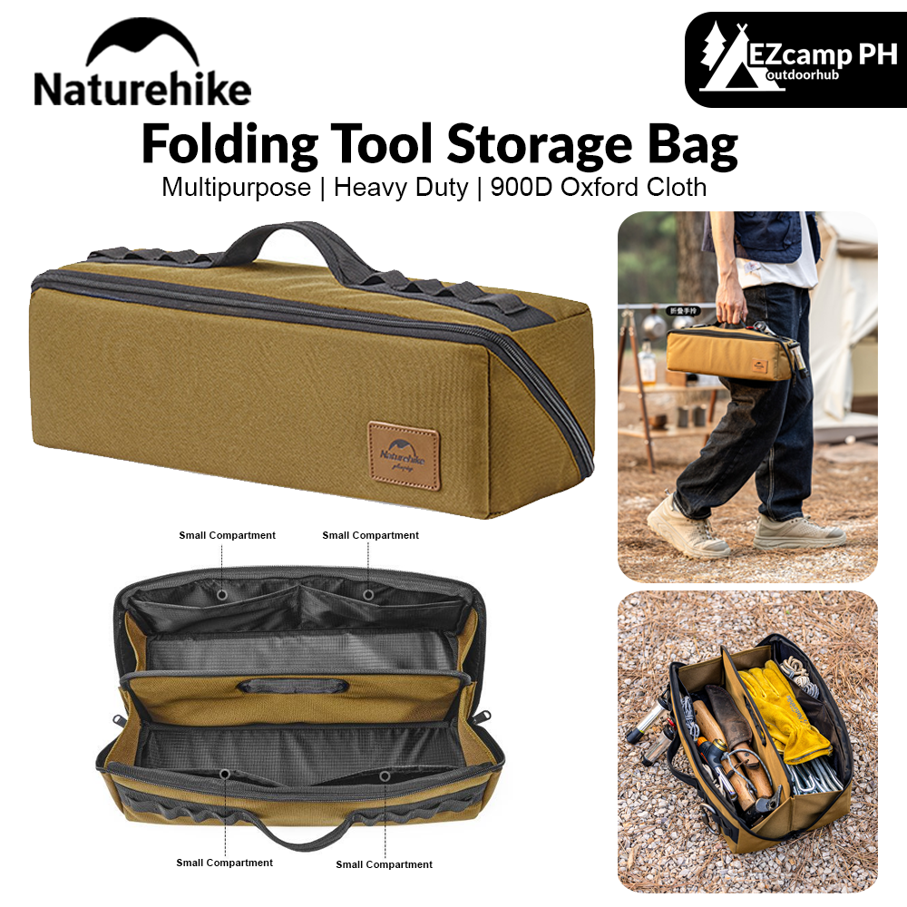 Naturehike Folding Tool Storage Bag Portable Multiple Purpose Hand Carry Bags Camping Tent Accessories Organizer Tool Kits Hiking Outdoor Picnic Travel Bag Heavy Duty Original Nature Hike