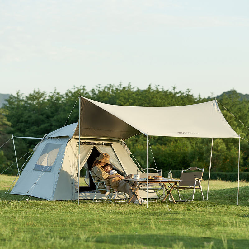 Mobi Garden Zero Motion 155 Automatic Tent Portable Lightweight 3-4 Persons Quick Open Tent Expandable Space Five Side Ventilation Outdoor Camping