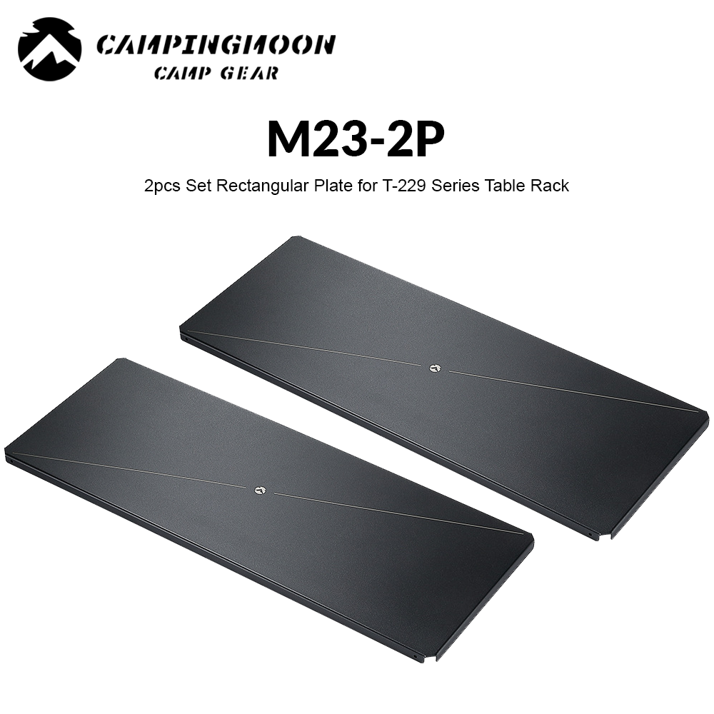 Campingmoon T-229 Series Stackable Floor Rack Outdoor Camping Connecting Multifunctional Steel Black Portable Folding Layered Table Shelf Hiking Picnic Travel Heavy Duty Original Camping Moon