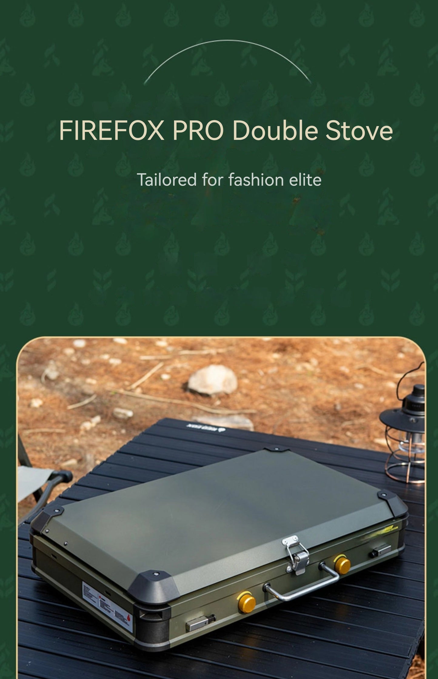 Redfox FIREFOX PRO Double Stove Portable Foldable Premium Split Dual Butane Canister Cassette Stove With Windshield Outdoor Camping Aluminum Alloy