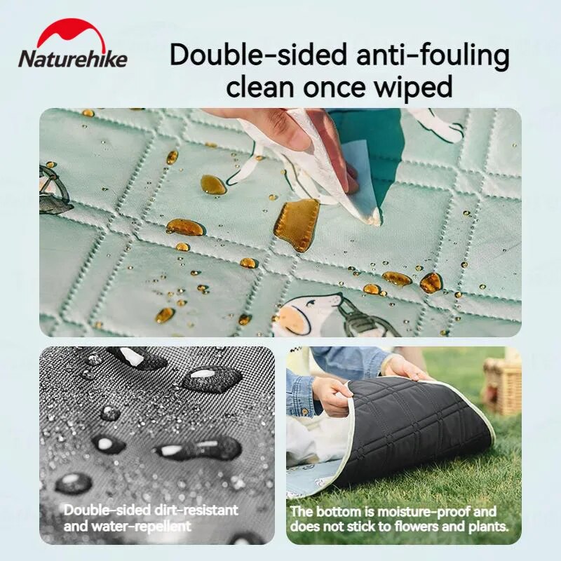 Naturehike HAPPY Series Ultrasonic Picnic Mat Waterproof Moisture Proof 3-10 Persons Cushion Pad Eco-Friendly Cotton Blankets Village 6.0 13 Add-on