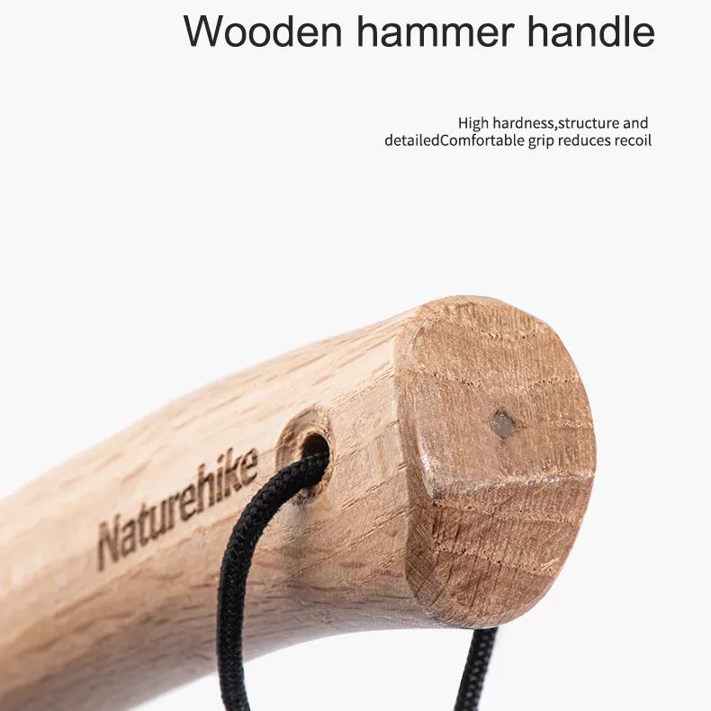 Naturehike Camping Copper Hammer Premium Multi Functional Solid Wood Handle Material Tent Peg Nail Stakes Pull Camp Tool Set Nature Hike Martilyo Heavy Duty