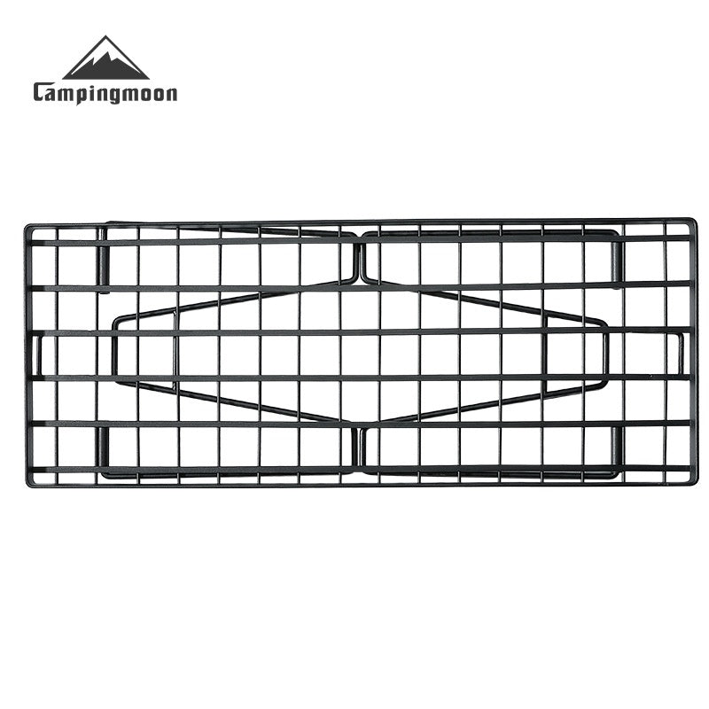 Campingmoon T-229 Series Stackable Floor Rack Outdoor Camping Connecting Multifunctional Steel Black Portable Folding Layered Table Shelf Hiking Picnic Travel Heavy Duty Original Camping Moon
