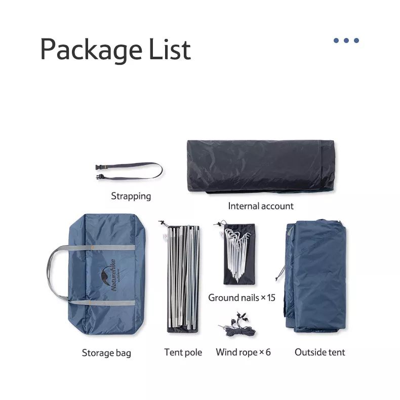 Naturehike P-Plus Professional Series Tent Portable Foldable 3-4 Persons Shelter One Bedroom One Living Room Outdoor Camping Tent Waterproof Windproof
