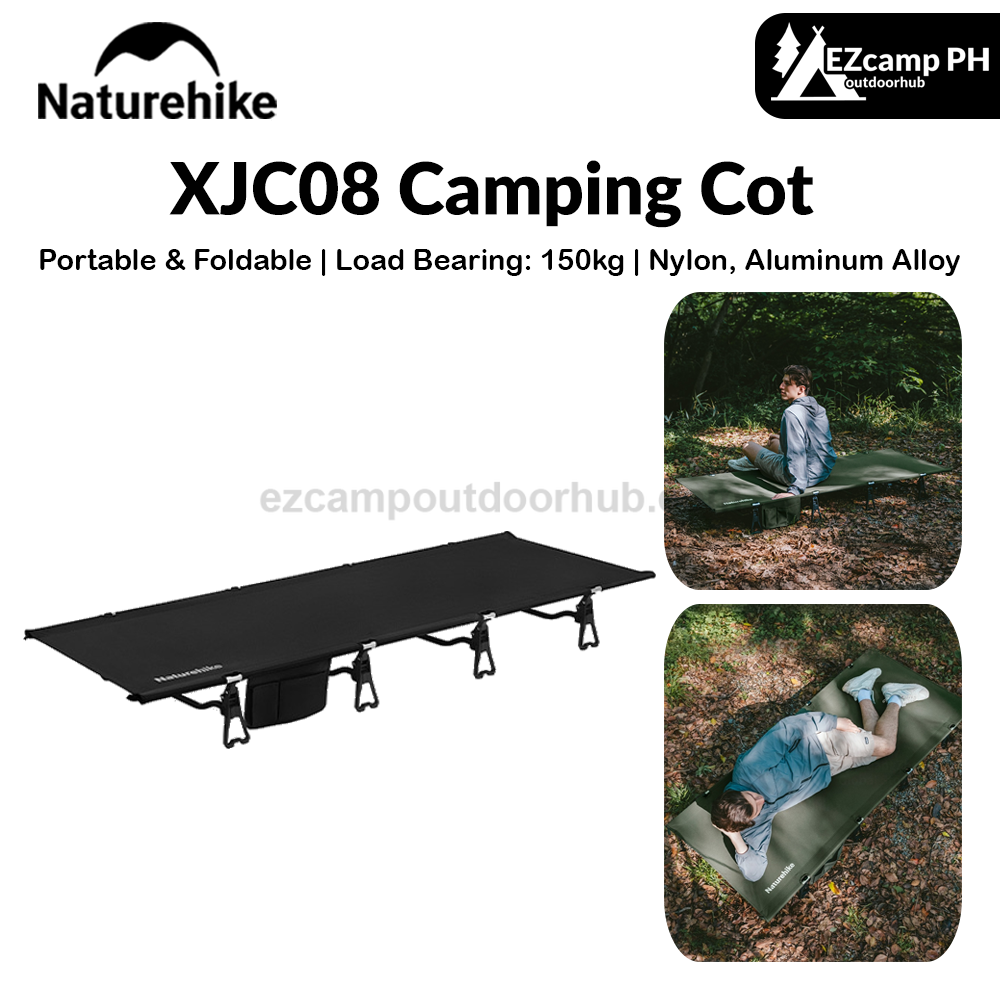 Naturehike XJC08 Camping Cot Ultralight 75cm Wide Sleeping Bed Mattress Leverage Lock Design Load Bearing Up To 150kg Outdoor Hiking Backpacking Survival Gear