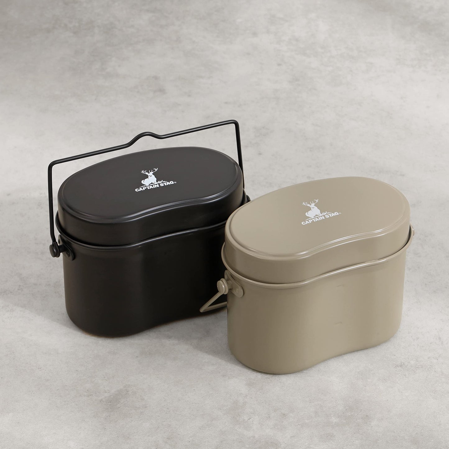 CAPTAIN STAG UH-4118/19 MESSTIN Lunch Box Portable Lightweight Military Style Outdoor Camping Cookware Tableware Anodized Aluminum Iron Material