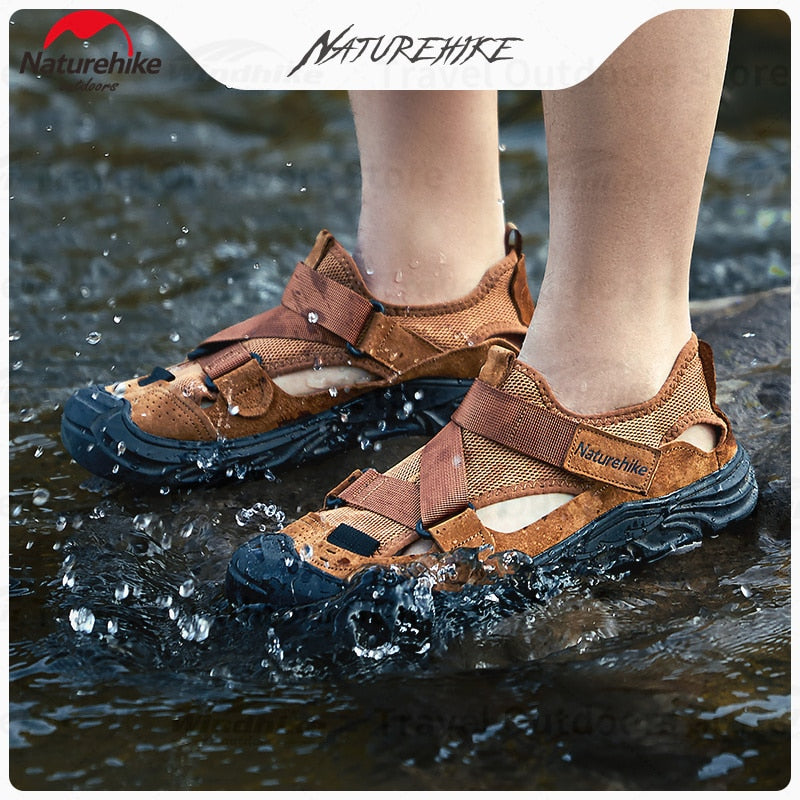 Naturehike Non-Slip River Tracing Shoes Men's Outdoor Portable Lightweight Breathable Mesh Summer Sandals Amphibious Wear-Resistant Wading Shoes