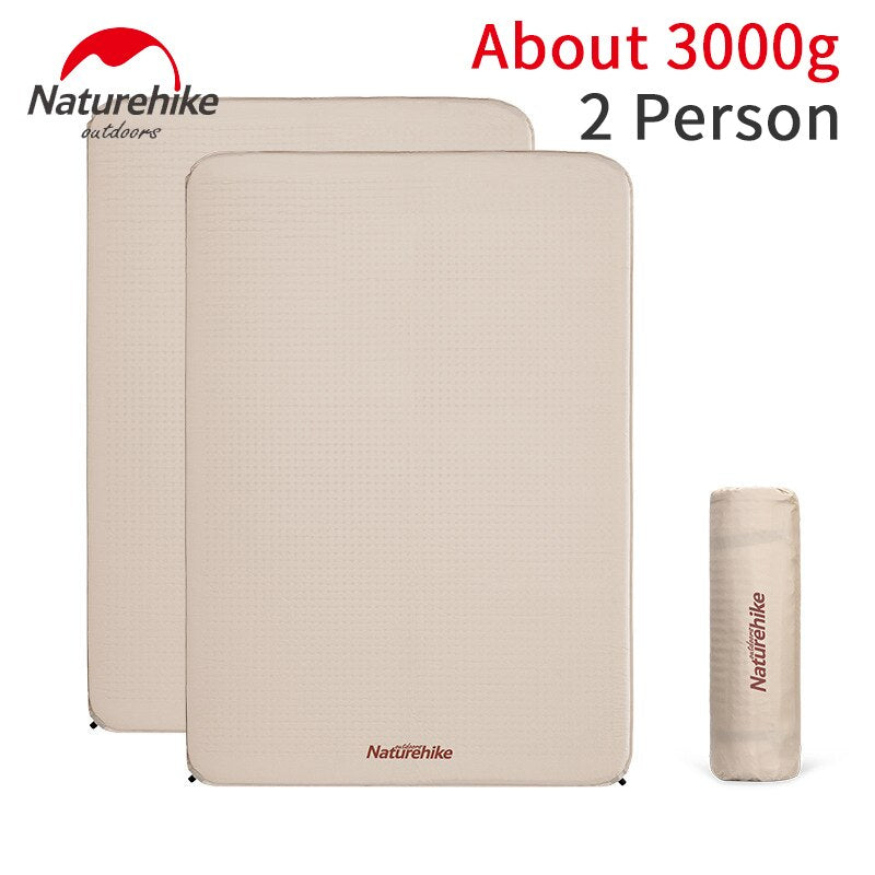 Naturehike Single | Double 1-2 Person Outdoor Self Inflating Sleeping Mattress Pad Mat Comfortable Automatic Air Inflatable Roll Foam Tent Bed