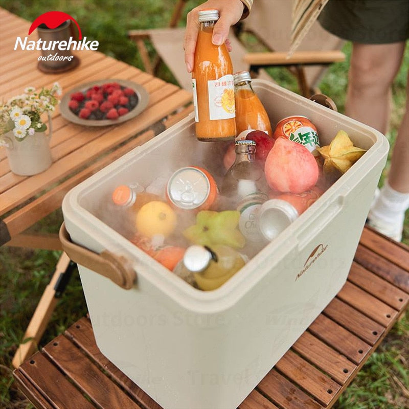 Naturehike 24H Anti-Bacterial Outdoor Cooler Box 9L 13L 24L 33L Cold up to 24H EPS Insulation Food Drink Ice Storage Container Chest Camping Picnic