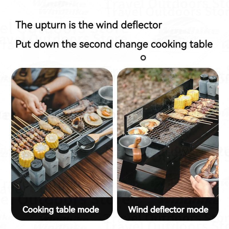 Naturehike Folding Desktop Grill Outdoor Portable Lightweight Barbecue BBQ Stove Burner Charcoal Grill Easy To Disassemble And Wash Camping Hiking