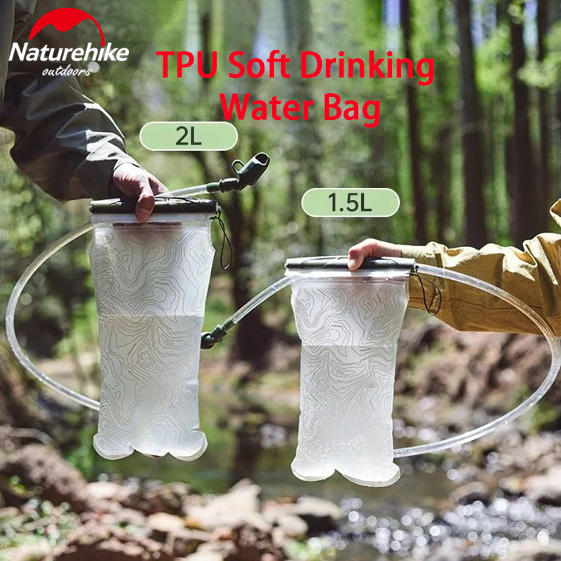 Naturehike TPU Sport Drinking Water Bag 1.5L 2L 3L Foldable Off-Road Mountaineering Portable Water Bladder Hydration Pack Soft Water Storage Bag