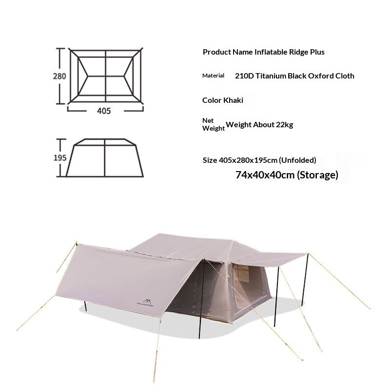 Mountainhiker RIDGE AIR 13 PLUS Inflatable Tent Cabin Style Fast Build 6-8 Persons 2 Bedroom Tent 13m² Large Interior Space Village Outdoor