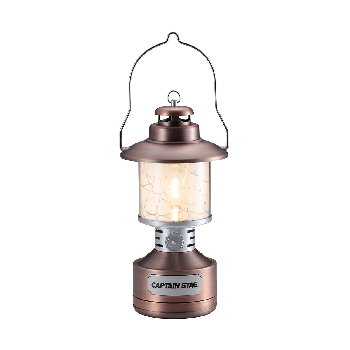 CAPTAIN STAG UK-4057 Stained Glass Lantern Portable Lightweight Retro Style Ambient Atmosphere Lighting Lamp Light Twin Light LED Lantern Waterproof
