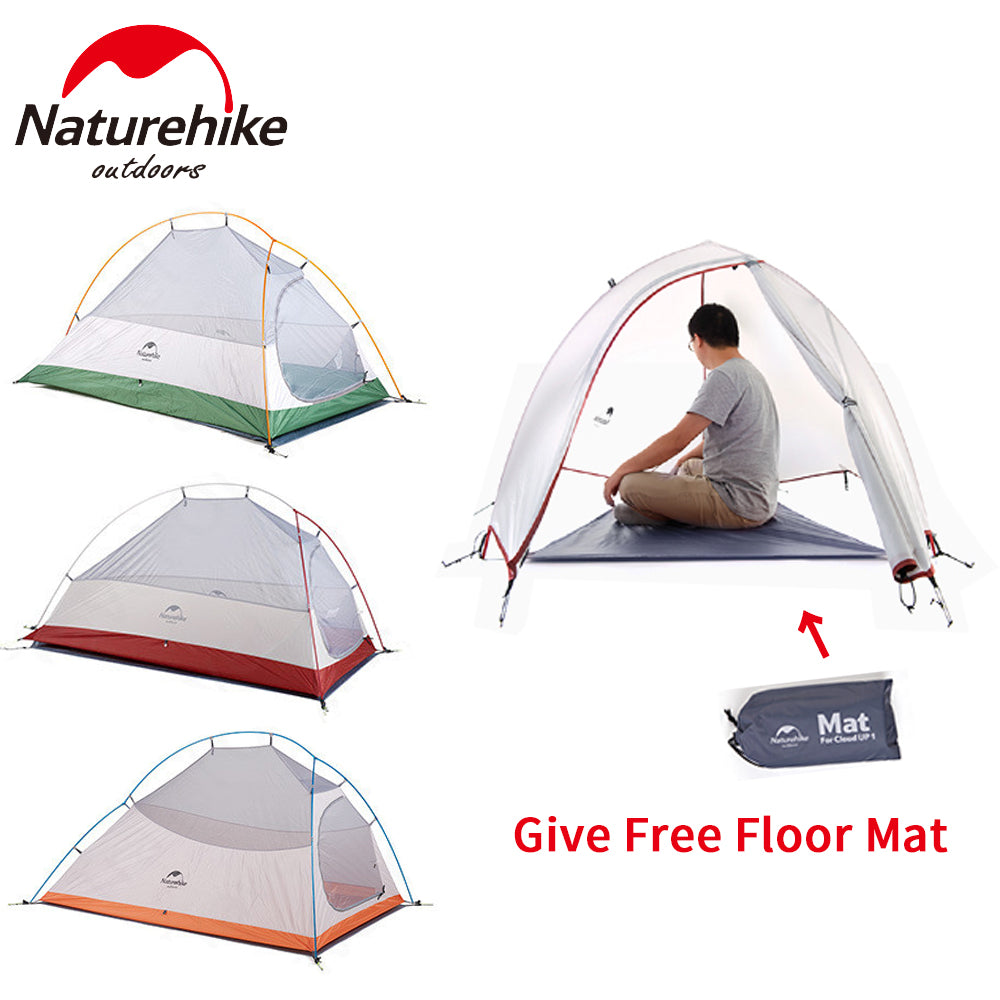 Naturehike Cloud Up Series 1 2 3 Person Portable Ultralight Weight Outdoor Camping Hiking Cycling Waterproof 3 Season Camp Tent in 210T 20D Upgraded