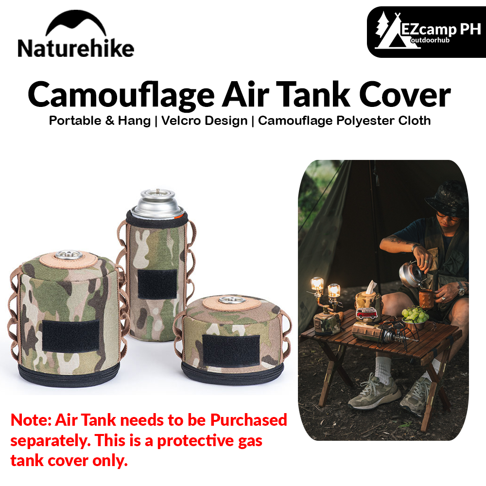 Naturehike Camouflage Air Tank Cover Ultralight Gas Butane Tank Protect Cover for 230g 250g 450g Tissue Box Outdoor Accessories Tool Camouflage Color