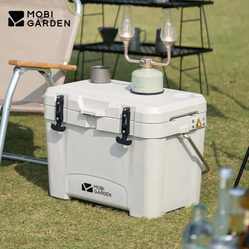 Mobi Garden GLACIER Rotomolded Cooler Storage Box 25L Food Drink Ice Chest Cold Hot Container Cold up to 84H Long Lasting Food Grade PU PP Material