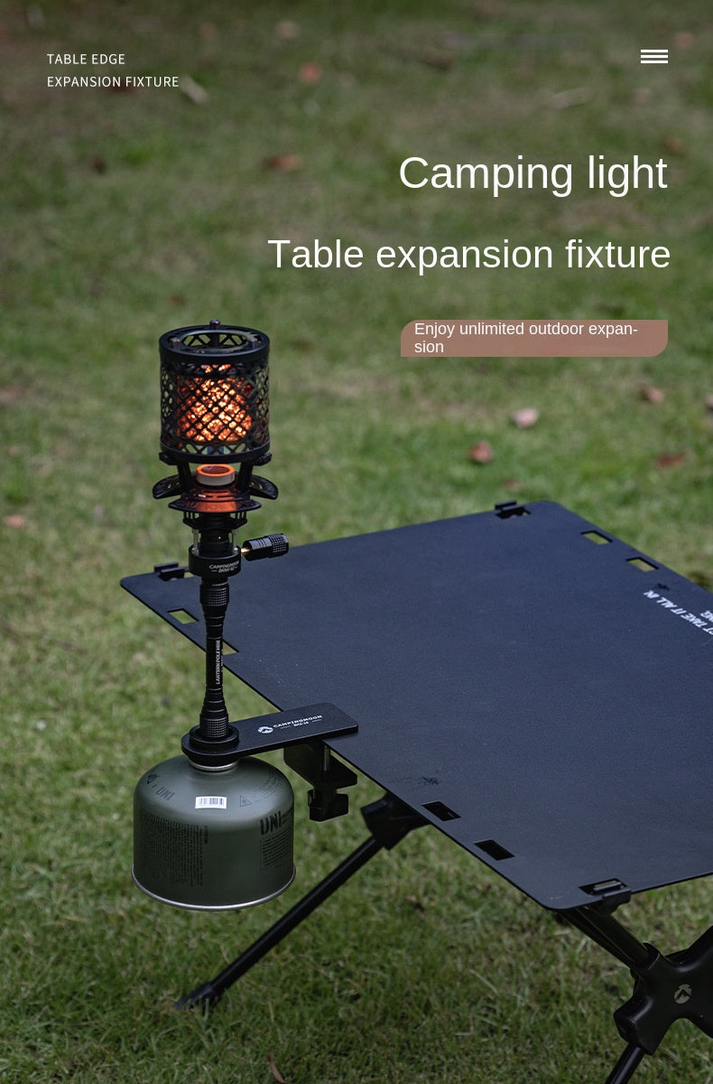 Campingmoon BKZ-18 Butane Gas Tank Mounting Bracket Screw Type Gas Cylinder Expansion Fixture Stove Desktop Tabletop Side Table Bracket Lamp Lantern