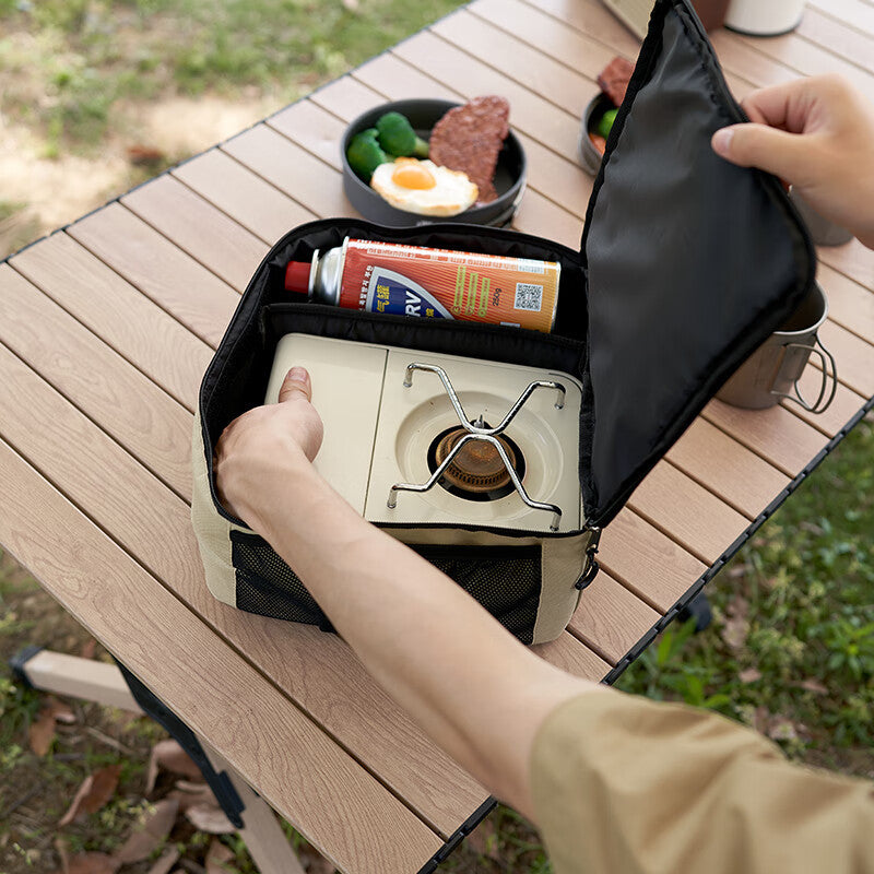 Mobi Garden Portable Butane Camping Stove Storage Bag Cover Multipurpose Cassette Foldable Shock Absorption Adjustable Internal Space Carry Bag