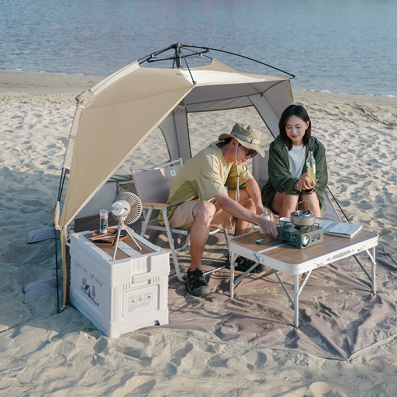 Naturehike Fast Automatic Beach Tent Silver Coated Sunscreen Shade for 3-4 Person Canopy Awning Tarp Waterproof Sunshade Outdoor Camping Panoramic View Breathable Quick Open Nature Hike