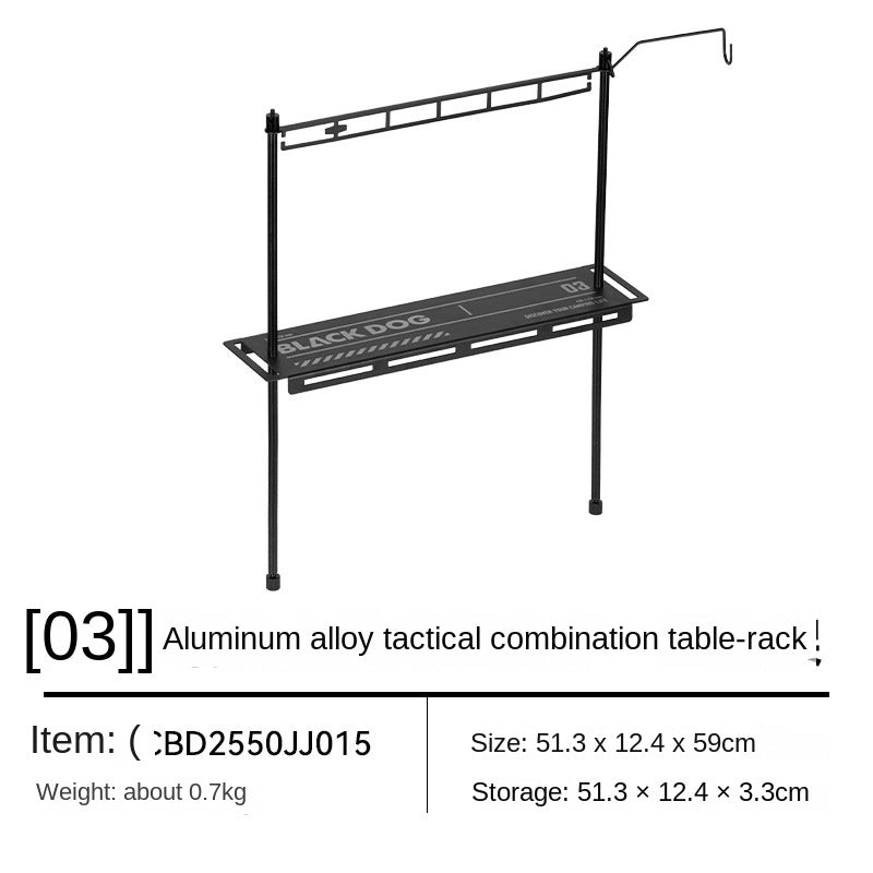 Blackdog MOVES Modular IGT Tactical Table Portable Black Folding Large Integrated Grill Table Up To 4.5 Units Of IGT Space Camping Kitchen BBQ Stove Table