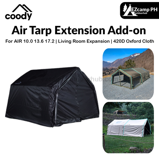 Coody Air Tarp Extension Add-on For AIR 8.0 10.0 13.6 17.2 Set Portable Multipurpose Large Space Living Room Expansion