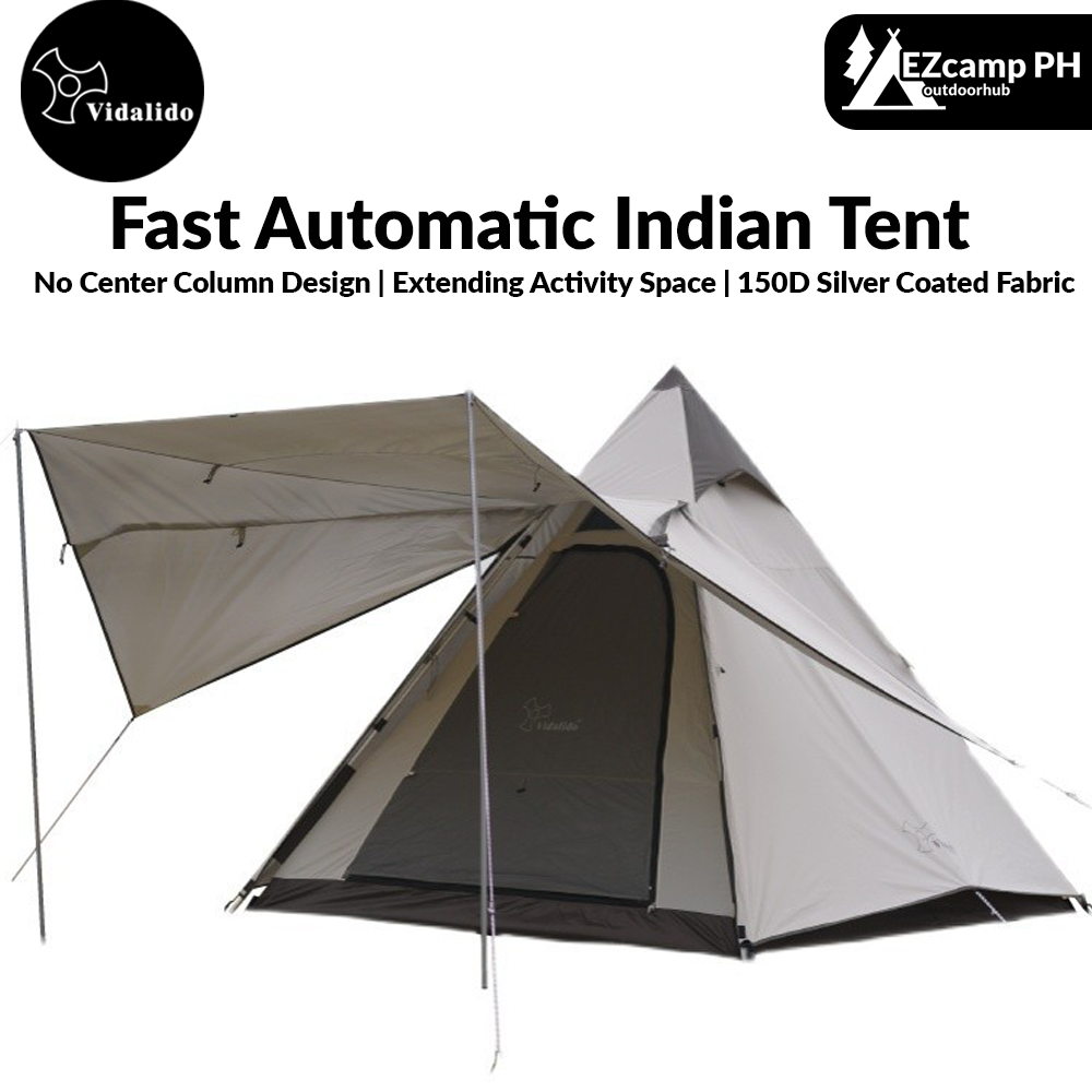 indian tent Vidalido Fast Automatic Indian Tent Style Teepee Tent Large Space – EZcamp Outdoorhub