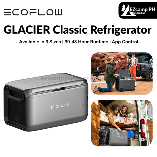 EcoFlow GLACIER Classic Refrigerator Portable Versatile Multipurpose Fridge Freezer Insulated Cooler App Control Featured Multiple Charging Options