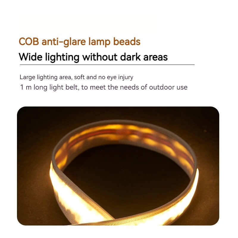 MOBI GARDEN Outdoor Light Strip Decoration Canopy Atmosphere Hanging Light LED Strip COB Anti-glare Star Hanging Lantern Retro Lamp LED Camping Hiking Beach Picnic Travel Original MobiGarden