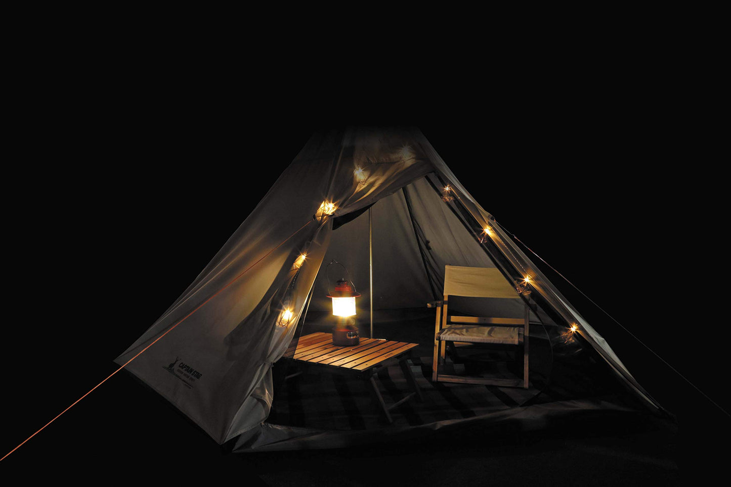 CAPTAIN STAG 10 LED Decoration Light Portable Strip LED Lantern String Lamp Atmosphere Ambient Lighting Outdoor Camping Tent Light 3.3m Waterproof