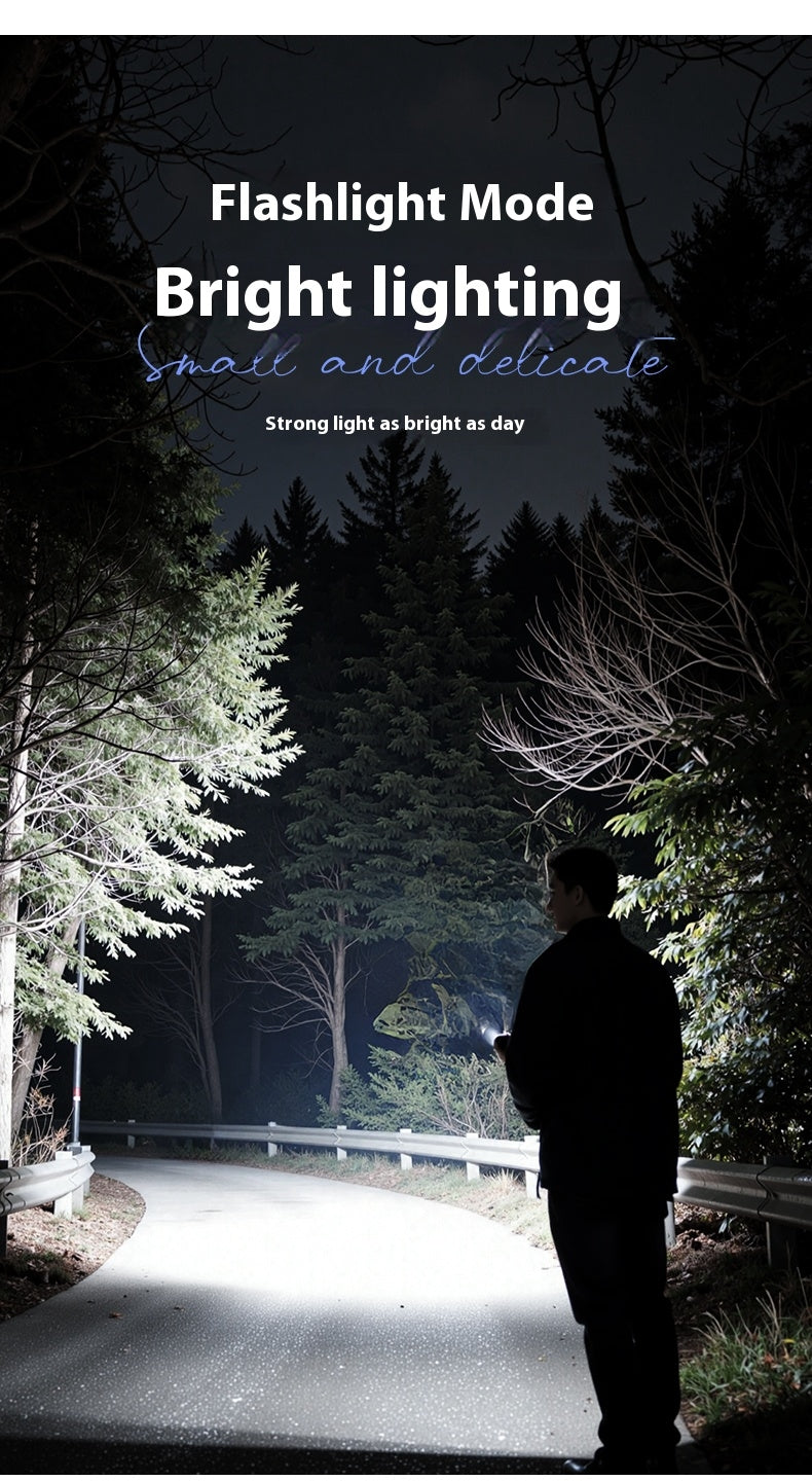 BLACKDOG NIGHTFALL Pocket Flashlight Portable Ultralight Multi-directional Dual Light Source Main Light 180° Adjustment Flashlight Headlamp