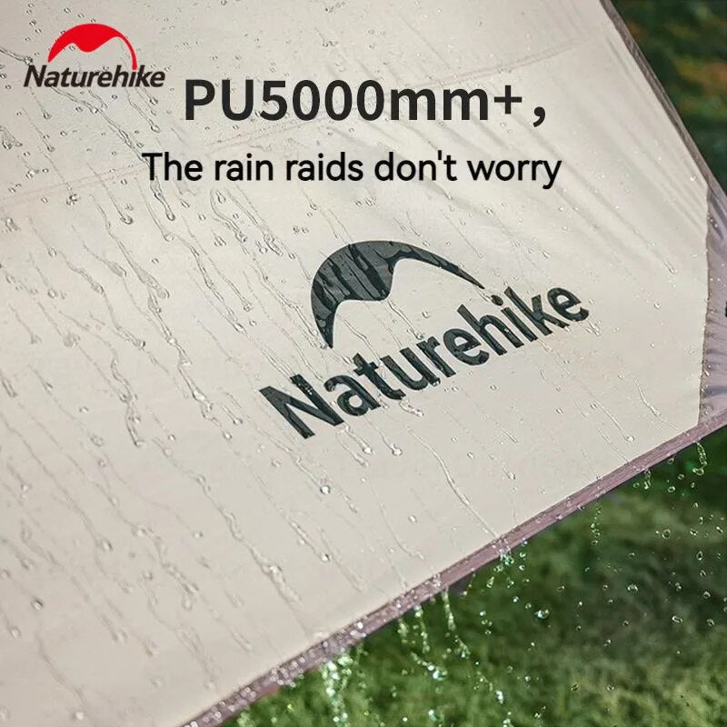 Naturehike CLOUDY Canopy Tarp Tent Awning Sunshade Titanium Vinyl Black Coated Large 35m² Shade Area for up to 18 Person Waterproof Windproof Shelter