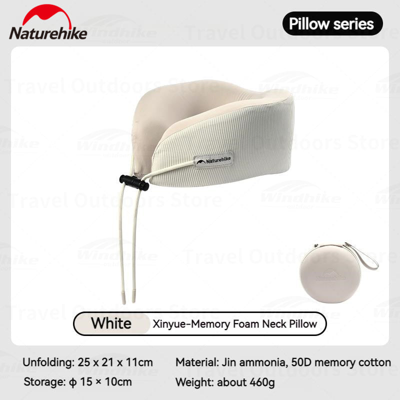 Naturehike Foldable U-Shaped Neck Pillow Portable Skin-Friendly Folding Breathable Memory Foam Cotton Sleeping Nap Airplane Supplies Travel Cushion